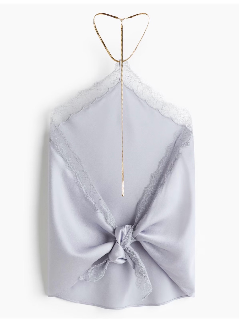 Stella McCartney Lavender Lace-Trim Halter Camisole
